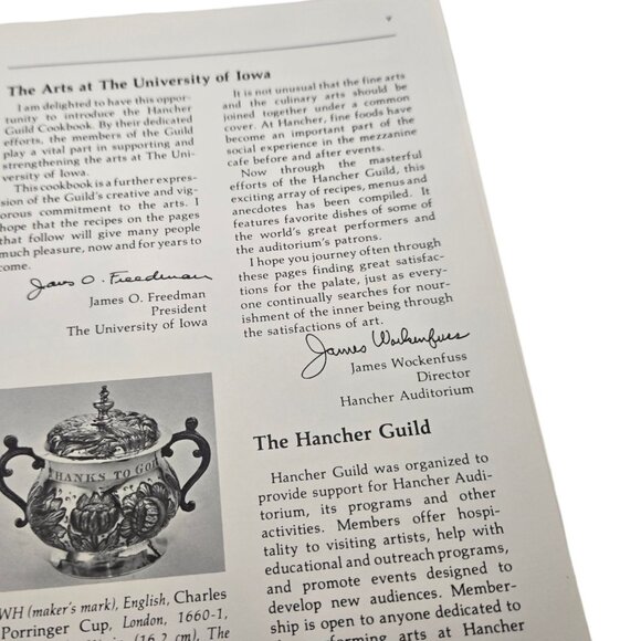 Entertaining Arts Cookbook University Of Iowa Recipe Book Performers Patrons - Picture 13 of 16